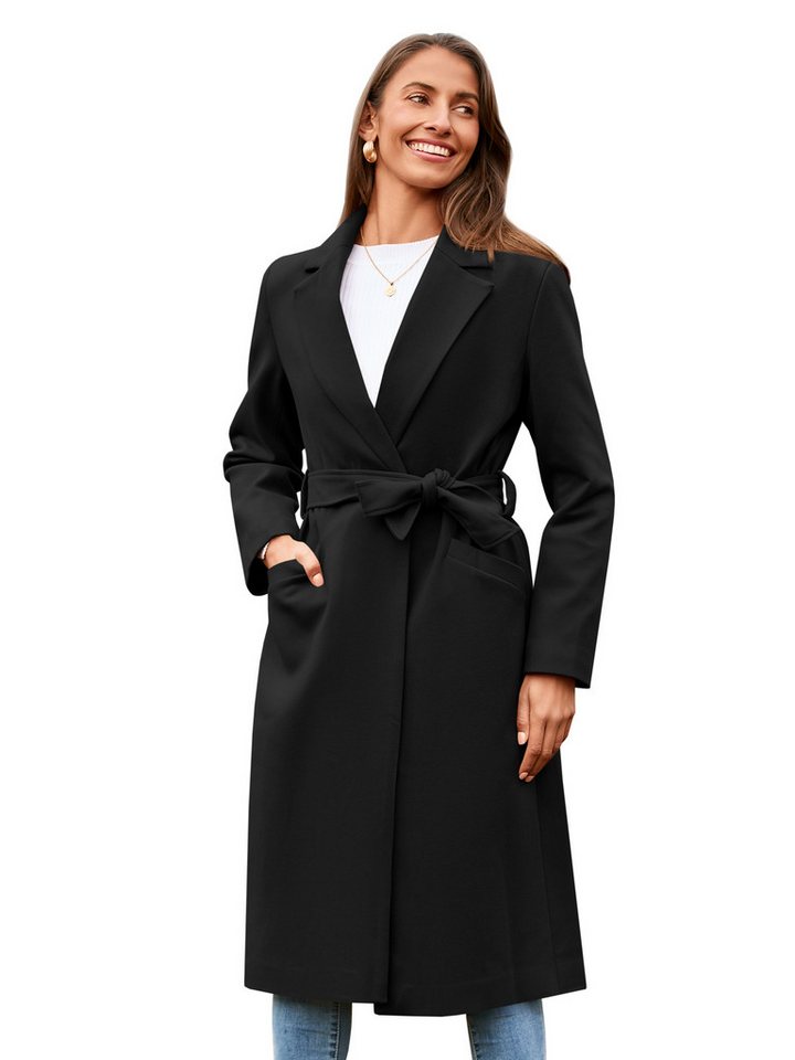 Imily Bela Langmantel Damen Reverskragen Dufflecoat mit Gürtel (Packung, 1-tlg., 1per-pack) mit Gürtel von Imily Bela