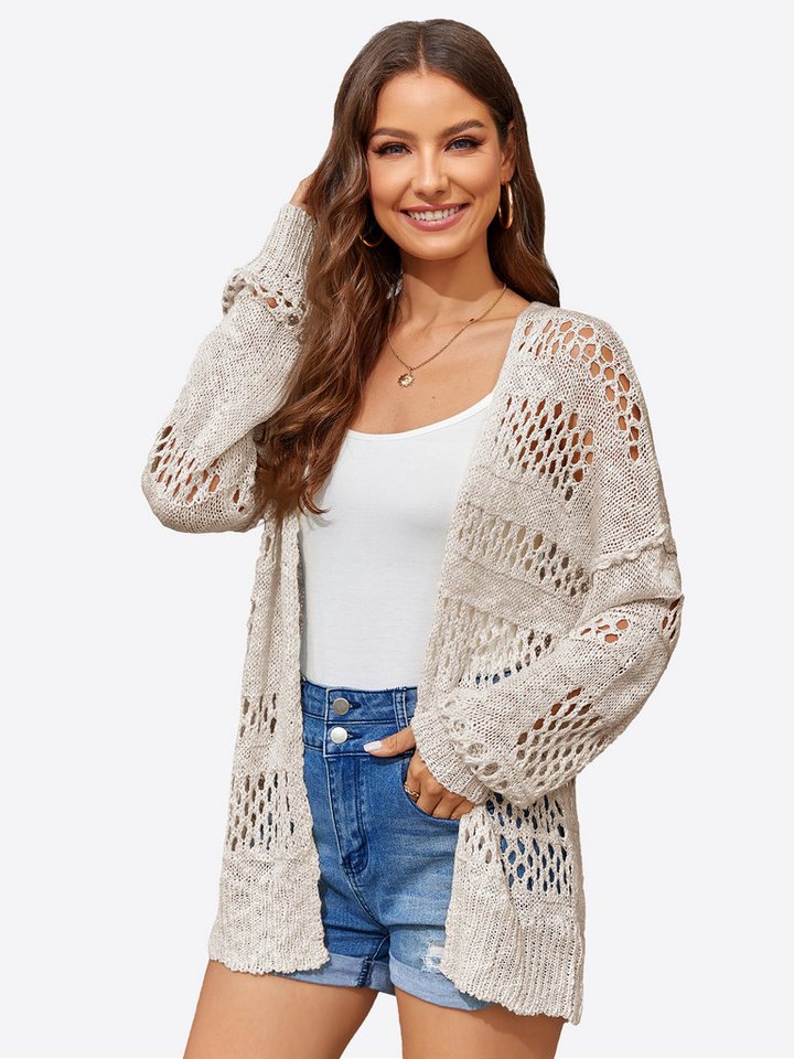 Imily Bela Longstrickjacke Damen Boho Oberbekleidung (Packung, 1-tlg., 1per-Pack) Häkeln von Imily Bela