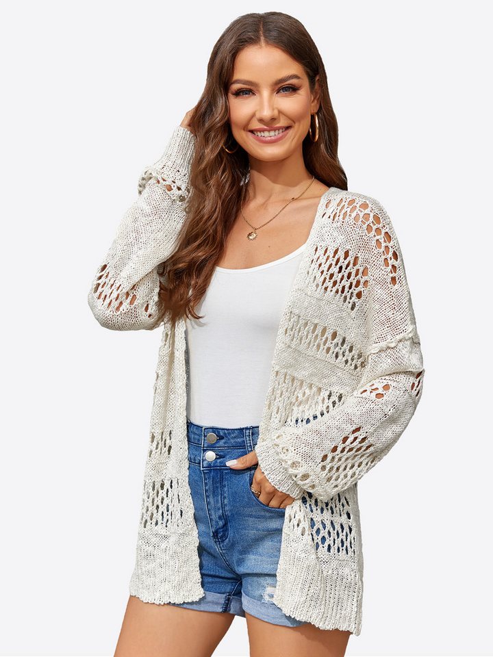 Imily Bela Longstrickjacke Damen Boho Oberbekleidung (Packung, 1-tlg., 1 Per-pack) Häkeln von Imily Bela