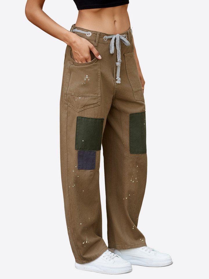 Imily Bela Loose-fit-Jeans Damen Baggy Barrel Hufeisen Jeanshose (Packung, 1-tlg., 1per-pack) LOOSE von Imily Bela