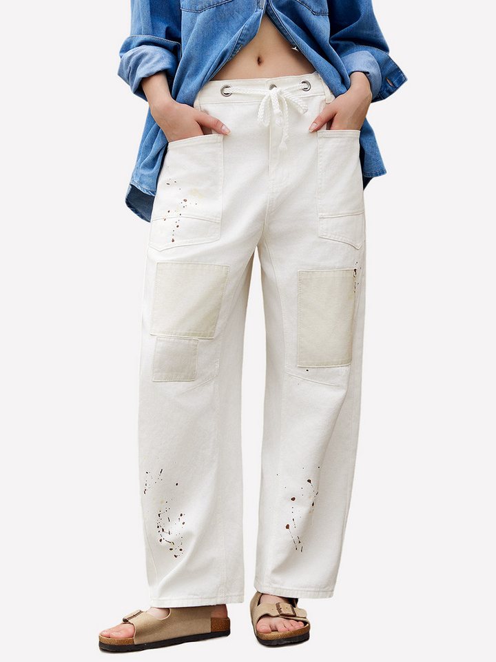 Imily Bela Loose-fit-Jeans Damen Baggy Barrel Hufeisen Jeanshose (Packung, 1-tlg., 1per-pack) LOOSE von Imily Bela