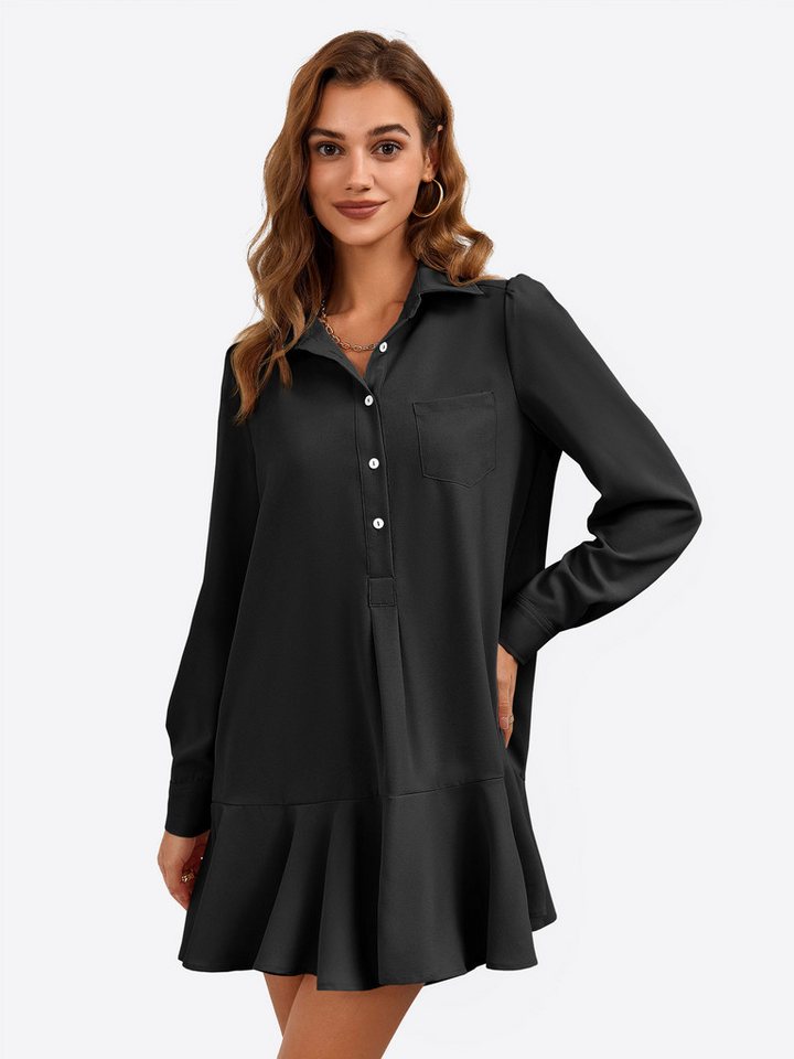 Imily Bela Minikleid Damen Button-Blusenkleid (Packung, 1-tlg., 1per-pack) mit Knöpfen von Imily Bela