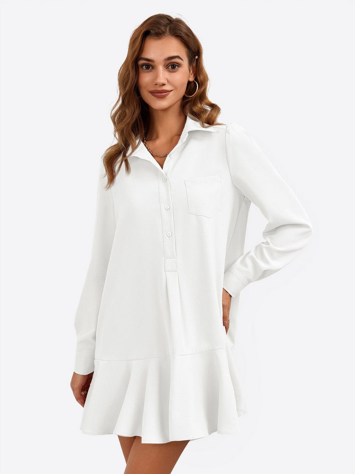 Imily Bela Minikleid Damen Button-Blusenkleid (Packung, 1-tlg., 1per-pack) mit Knöpfen von Imily Bela