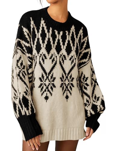 Imily Bela Pulloverkleid Damen Pullover Langarm Rundhals Herbst-Winter Elegant Slim Fit Wärme Winterkleid Fashion Strickkleider Casual Midikleid(Beige,S) von Imily Bela