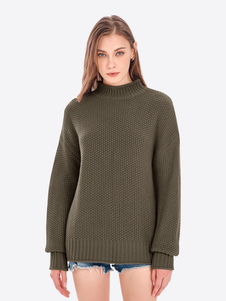 Imily Bela Sweater Damen Oversize Strickpullover mit Rollkragen (Packung, 1-tlg., 1per-Pack) langärmlig von Imily Bela
