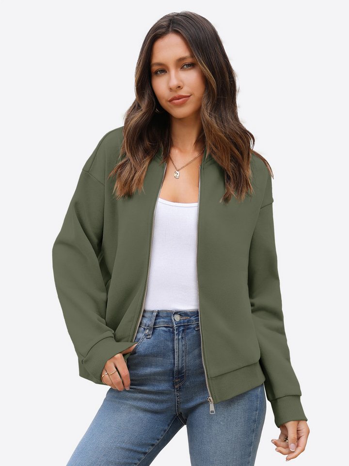 Imily Bela Sweatshirt Damen Freizeitjacke mit Reißverschluss von Imily Bela