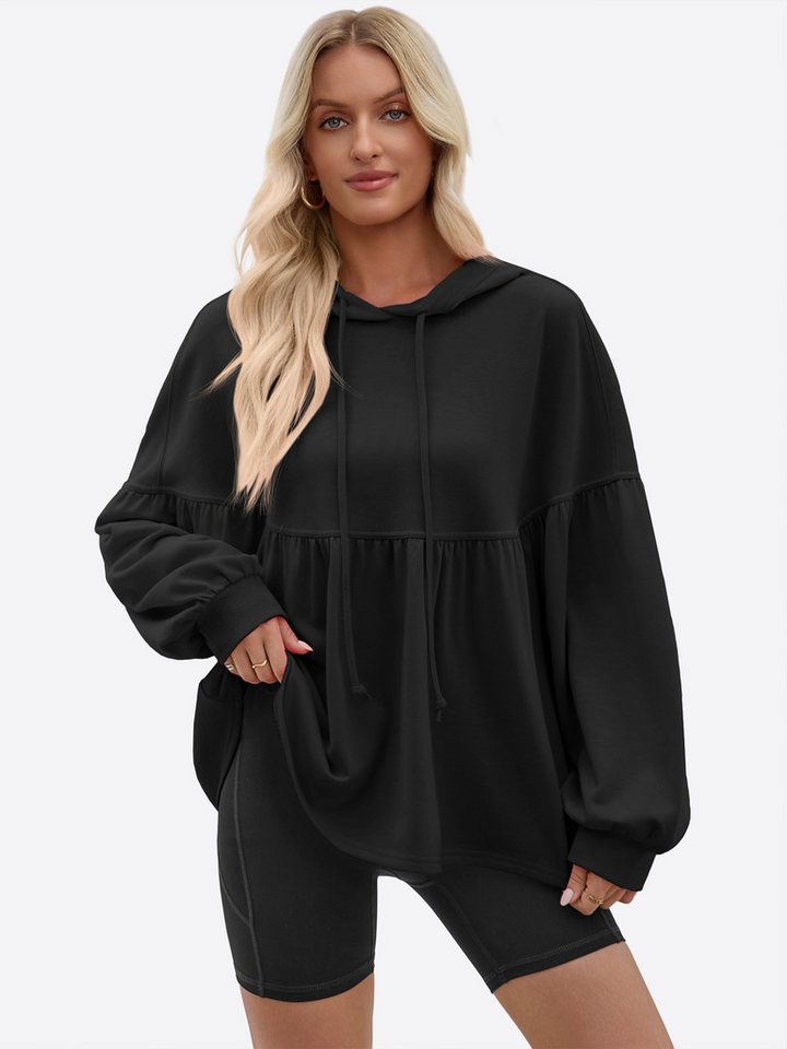 Imily Bela Sweatshirt Damen Kapuzenpullover mit Kordelzug (Packung, 1-tlg., 1per-Pack) mit Kapuze von Imily Bela