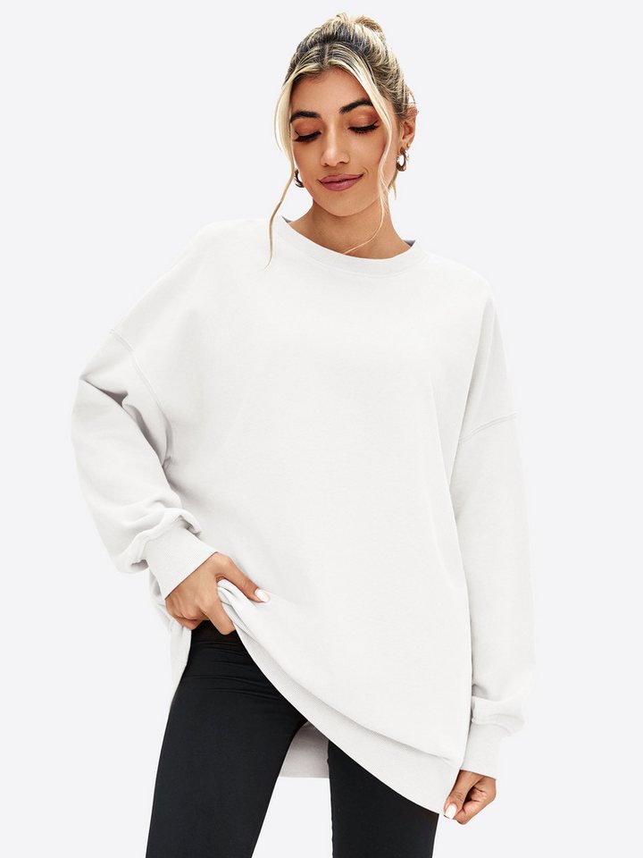 Imily Bela Sweatshirt Damen Oversize Pullover mit Rundhalsausschnitt (Packung, 1-tlg., 1per-Pack) Basic von Imily Bela