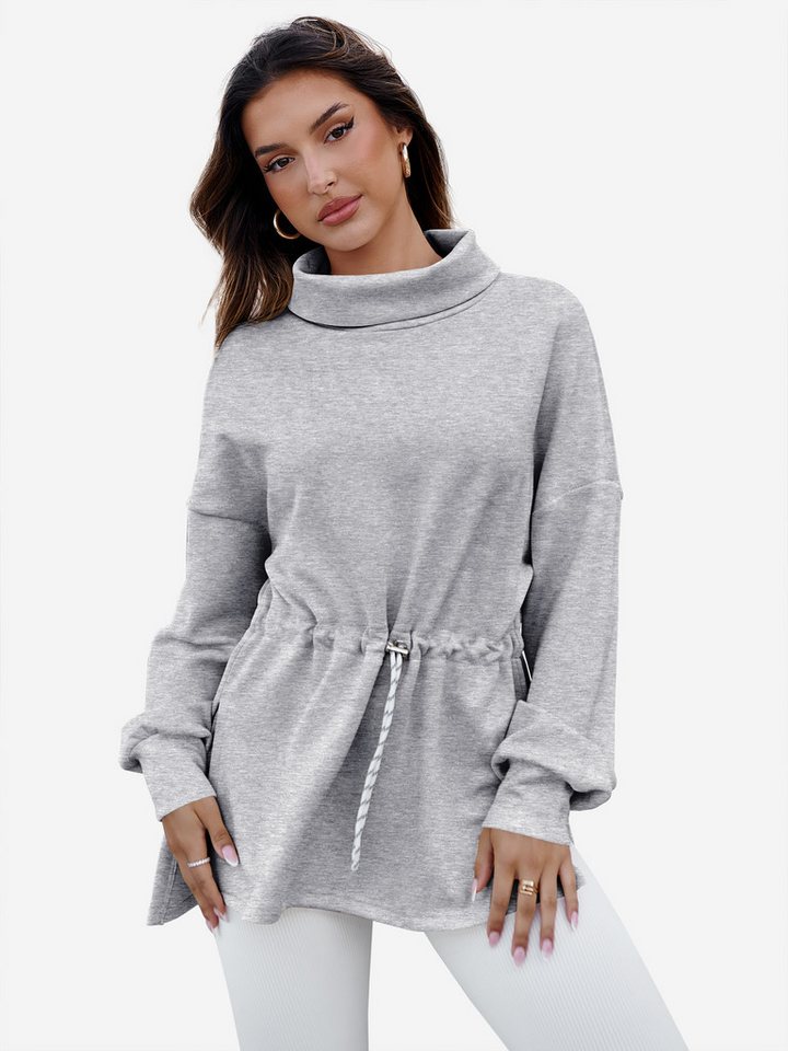 Imily Bela Sweatshirt Damen pullover mit hochabschließendem Kragen und Kordelzug (Packung, 1-tlg., 1per-Pack) casual von Imily Bela