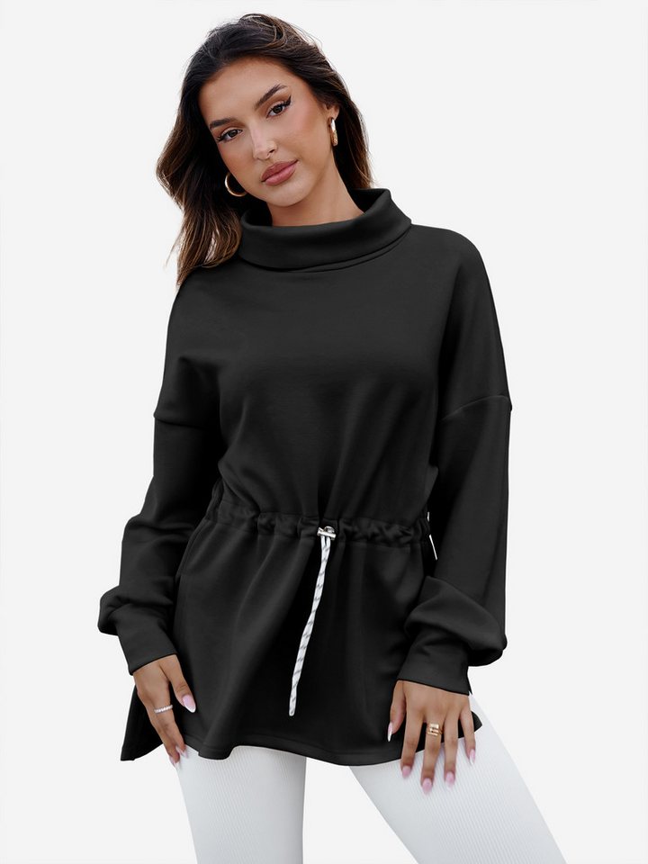 Imily Bela Sweatshirt Damen pullover mit hochabschließendem Kragen und Kordelzug (Packung, 1-tlg., 1per-Pack) casual von Imily Bela