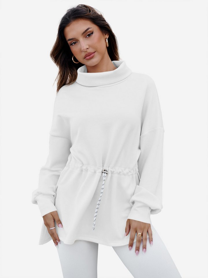 Imily Bela Sweatshirt Damen pullover mit hochabschließendem Kragen und Kordelzug (Packung, 1-tlg., 1per-Pack) casual von Imily Bela