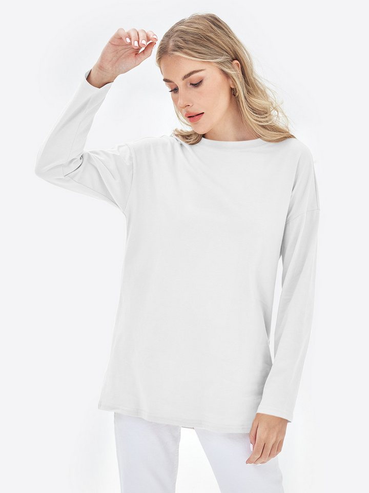Imily Bela T-Shirt Damen Langarmshirt Oversize mit Rundhal (Packung, 1-tlg., 1per-pack) mit Rundhalsausschnitt von Imily Bela