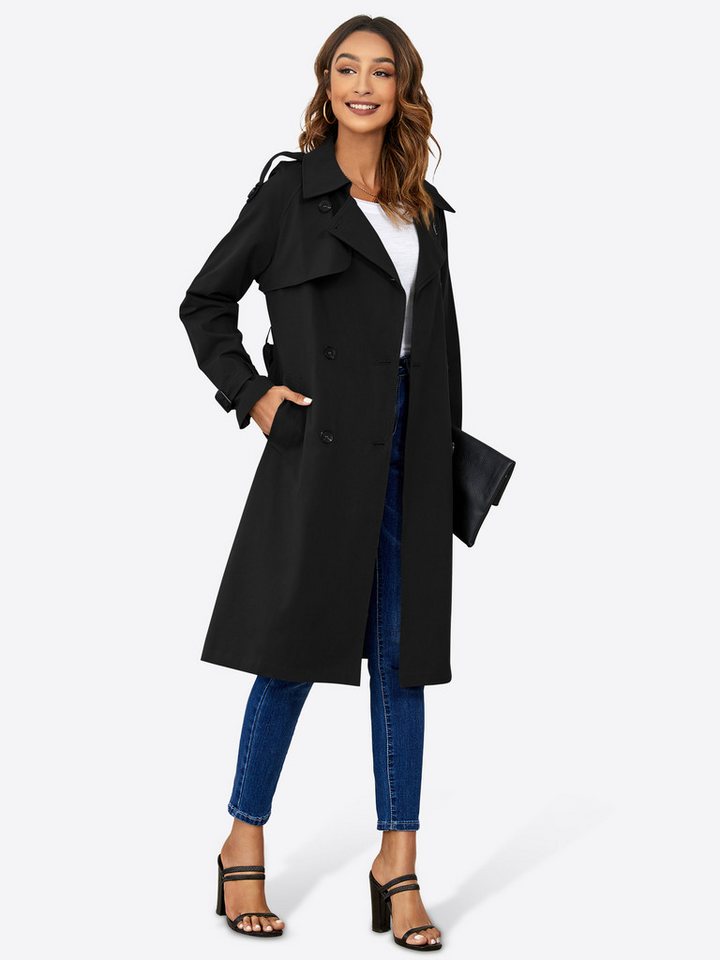 Imily Bela Trenchcoat Damen Zweireihige Reversjacke (Packung, 1-tlg., 1per-Pack) winddicht von Imily Bela