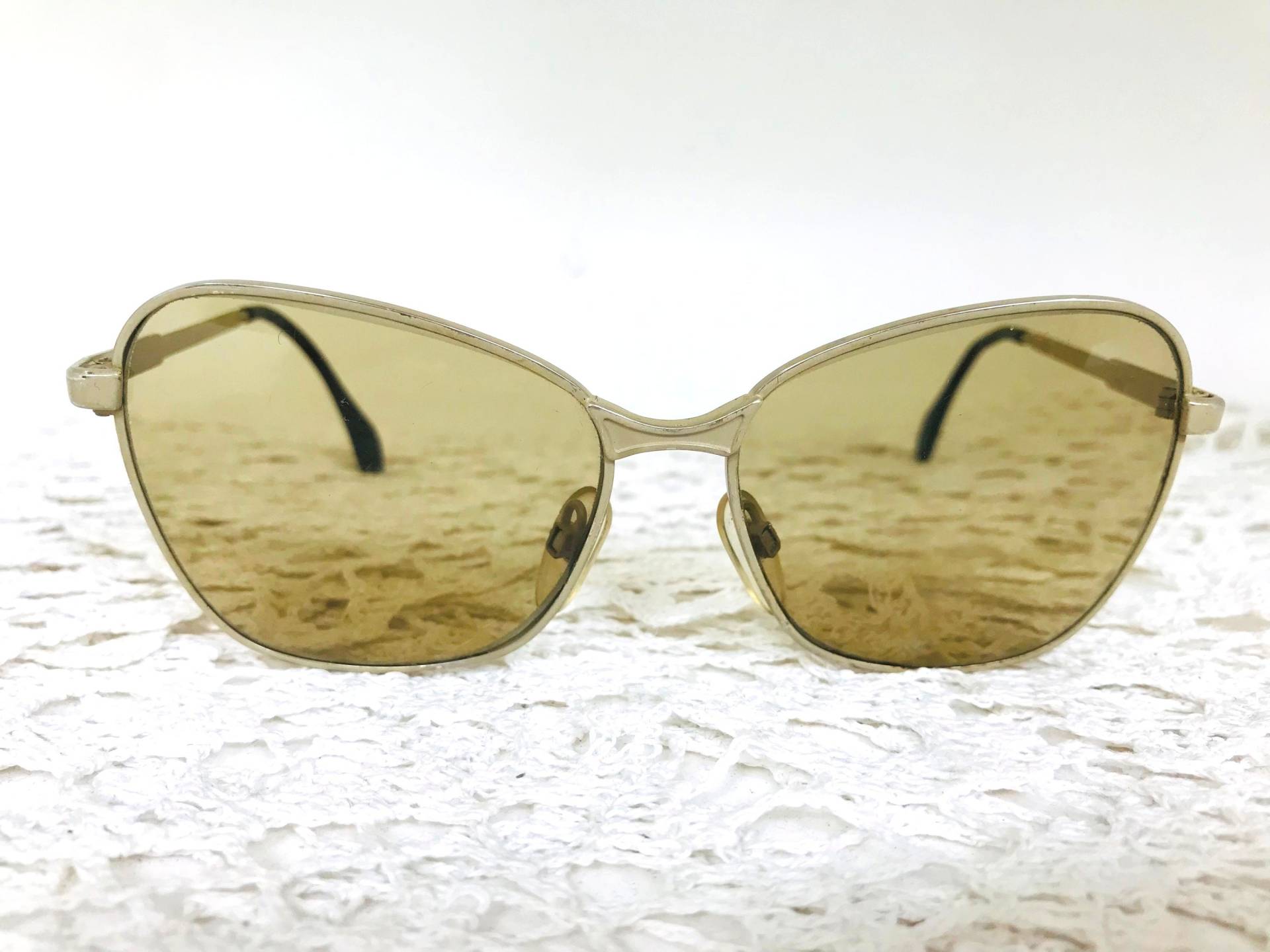 Vintage Metall Glas Sonnenbrille Damen Herren Accessoires Sommer Mode Accessoire Retro Unisex Brille von ImiraVintageDecor