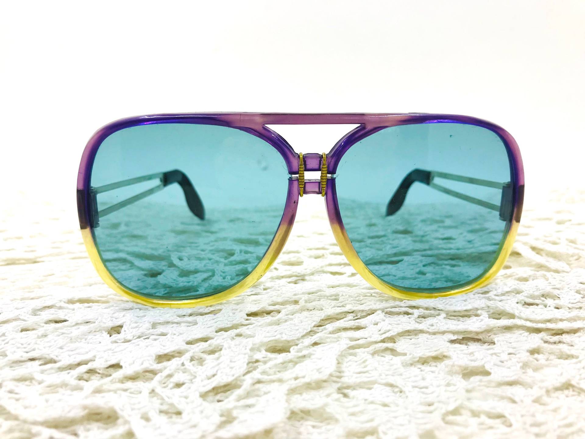 Vintage Sonnenbrille Damen Herren Accessoires Sommer Mode 70Er Unisex Brille 80Er von ImiraVintageDecor