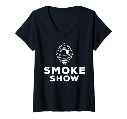 Damen Smoke Show Beekeeper T-Shirt mit V-Ausschnitt Damen Smoke Show Beekeeper T-Shirt mit V-Ausschnitt von Imker Bienen Design Bienenstock Idee