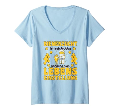 Damen Imker Bienen Design für Imkerinnen und Imker T-Shirt mit V-Ausschnitt Damen Imker Bienen Design für Imkerinnen und Imker T-Shirt mit V-Ausschnitt von Imker Bienen Design Bine Motiv