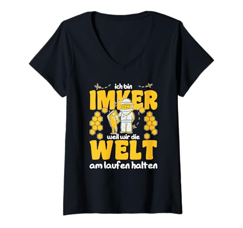 Damen Imker Bienen Design für Imkerinnen und Imker T-Shirt mit V-Ausschnitt Damen Imker Bienen Design für Imkerinnen und Imker T-Shirt mit V-Ausschnitt von Imker Bienen Design Bine Motiv