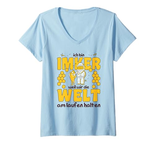 Damen Imker Bienen Design für Imkerinnen und Imker T-Shirt mit V-Ausschnitt Damen Imker Bienen Design für Imkerinnen und Imker T-Shirt mit V-Ausschnitt von Imker Bienen Design Bine Motiv