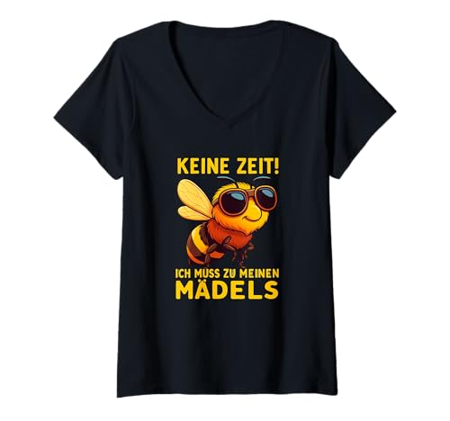 Damen Keine Zeit Ich Muss Zu Meinen Mädels Imker Bienen T-Shirt mit V-Ausschnitt Damen Keine Zeit Ich Muss Zu Meinen Mädels Imker Bienen T-Shirt mit V-Ausschnitt von Imker Bienen Honig Geschenk