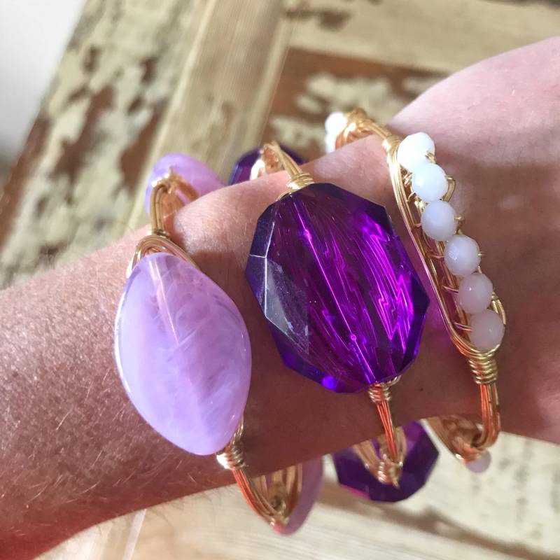 Lila Kristall Acryl Draht Wickelarmband Armband, Armreif, Bourbon Und Boweties Inspiriert, Perlen Armreif Lila Kristall Acryl Draht Wickelarmband Armband, Armreif, Bourbon Und Boweties Inspiriert, Perlen Armreif von Immeasurablymore2
