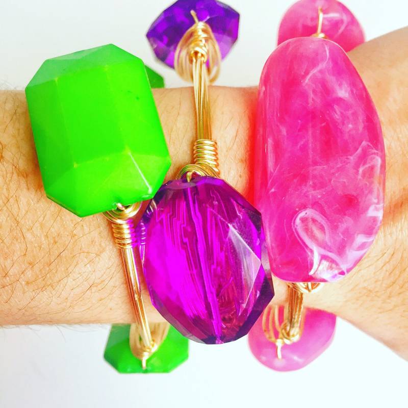 Rosa Marmor Draht Armreif, Bead Bourbon Und Boweties Inspiriert, Armreif Rosa Marmor Draht Armreif, Bead Bourbon Und Boweties Inspiriert, Armreif von Immeasurablymore2