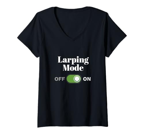 Damen Larping-Modus für Rollenspiel-Fantasy-Gaming-Enthusiasten T-Shirt mit V-Ausschnitt von Immersive Fantasy Roleplayers