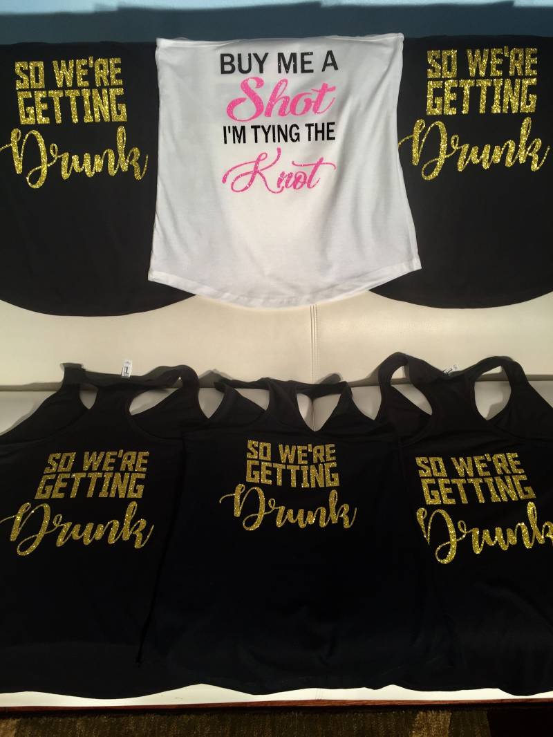 Land Brautjungfer Tank, Tank Set, Cowgirl Bräute Letzte Fahrt, Ich Bin Die Braut, Bachelorette Set von ImmoodieCustomTees
