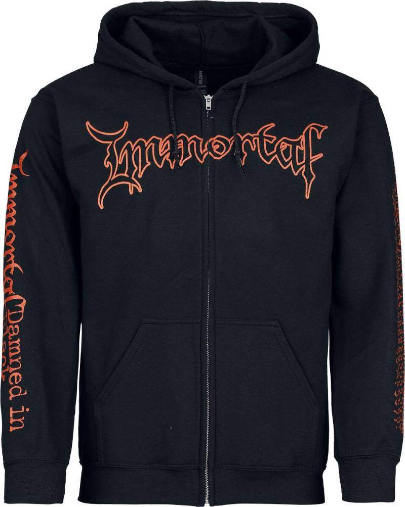 Immortal Kapuzenjacke - Damned In Black - M bis XXL - für Männer - Größe XXL - schwarz  - Lizenziertes Merchandise! Immortal Kapuzenjacke - Damned In Black - M bis XXL - für Männer - Größe XXL - schwarz  - Lizenziertes Merchandise! von Immortal