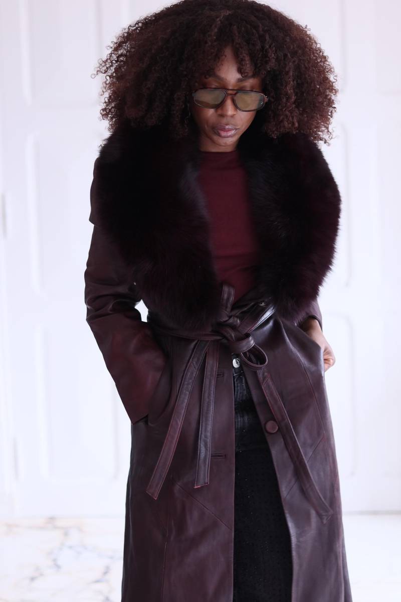 Arturo Lange Lederjacke von Imodivintage