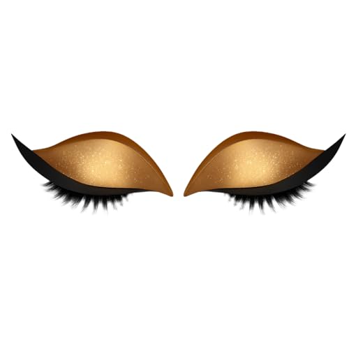 Imoncom Lidschatten-Wimpernaufkleber, Selbstklebende Augen-Make-up-Patches, 8 Farben, Wiederverwendbar Es gibt nur ein Paar in einem (Gelb) von Imoncom
