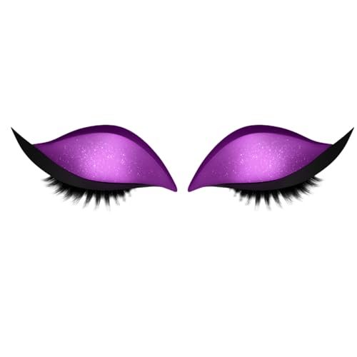 Imoncom Lidschatten-Wimpernaufkleber, Selbstklebende Augen-Make-up-Patches, 8 Farben, Wiederverwendbar Es gibt nur ein Paar in einem (Lila) von Imoncom