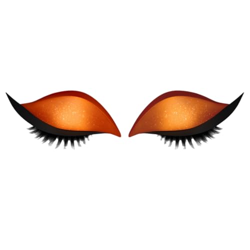 Imoncom Lidschatten-Wimpernaufkleber, Selbstklebende Augen-Make-up-Patches, 8 Farben, Wiederverwendbar Es gibt nur ein Paar in einem (Orange) von Imoncom