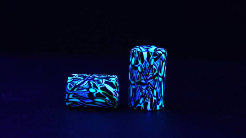 2 Dreadperlen Fluoreszierend Dreadschmuck Uv Perlen Boho Set Hippie Dreadlockschmuck Leuchtend Rastaschmuck von ImoriTears