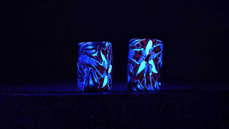 2 Dreadperlen Fluoreszierend Dreadschmuck Uv Perlen Boho Set Hippie Dreadlockschmuck Leuchtend Rastaschmuck von ImoriTears