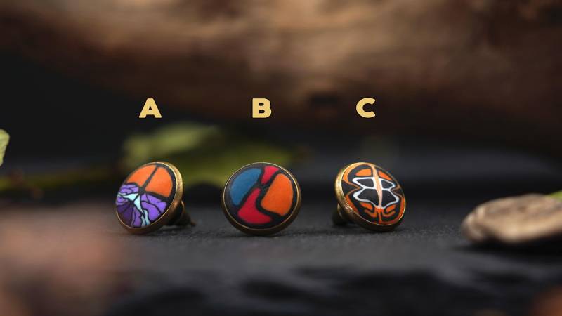 Ohrstecker Set Handmade Cabochon Ohrringe Geschenk Hippie Schmuck Boho Minimalistisch Ohrschmuck Geometrisch von ImoriTears