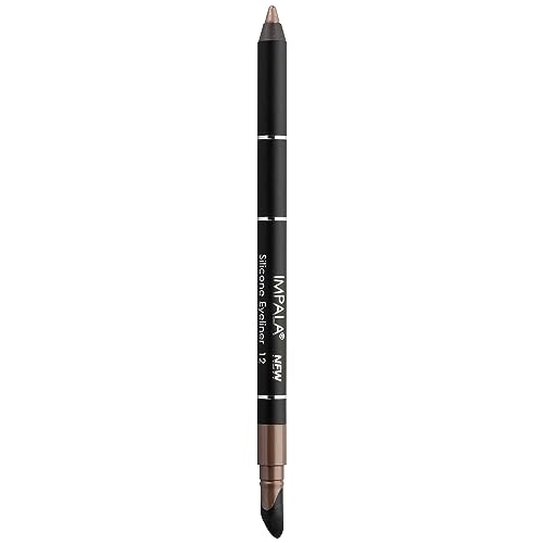 Impala - Wasserfester Eyeliner mit Silikon | Definierte Linie oder Verschwommener Effekt | Cremig Weiche Textur | Intensive, Lang Haltende und Wasserfeste Farbe | 12 Matt Beige von IMPALA