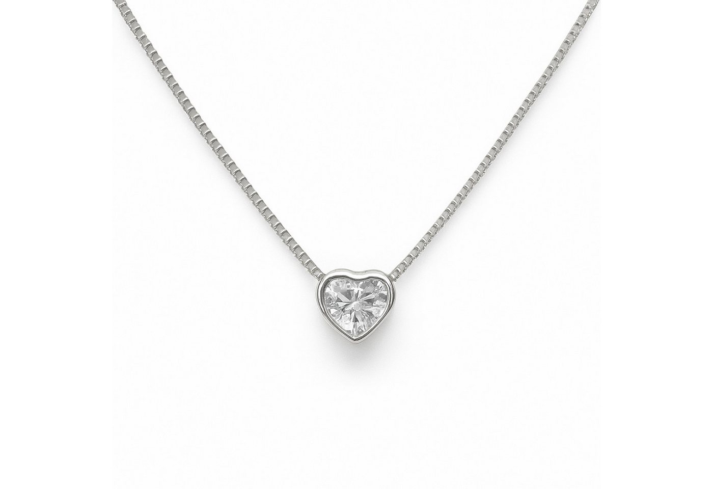 Impala Herzkette Kette „Querida“ – 925 Silber rhodiniert mit Herzanhänger von Impala