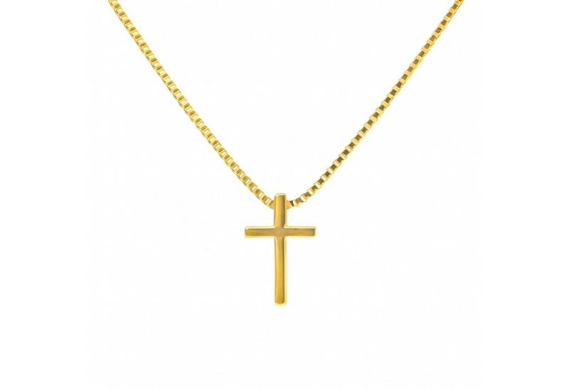 Impala Kette mit Anhänger Kreuzkette 925 Sterling Silber vergoldet – 40+5 cm, filigr. Anhänger von Impala