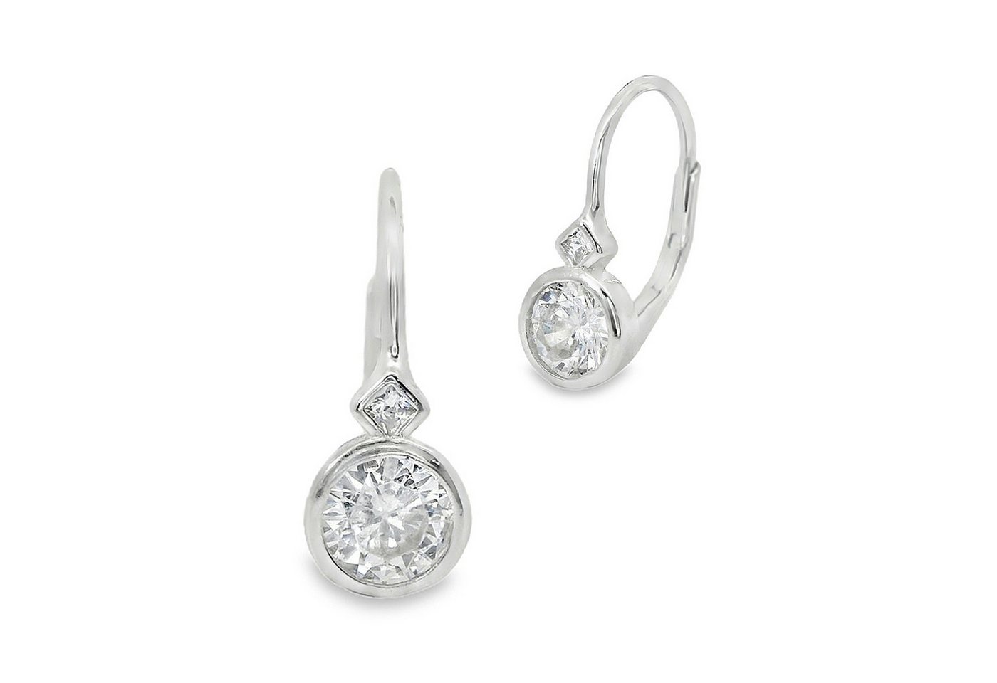 Impala Paar Ohrhänger Withney aus 925 Silber mit Zirkonia, 925 Sterling Silber rhodiniert von Impala