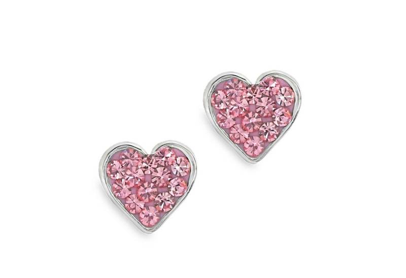 Impala Paar Ohrstecker „Little Heart“ – 925 Silber, rhodiniert, mit Preciosa Kristallen von Impala