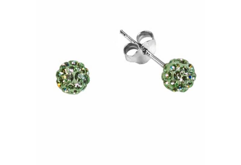 Impala Paar Ohrstecker Bonnie 5 mm mit Kristallsteinen von Preciosa, Silberschmuck für Damen mit Kristallsteinen von Impala