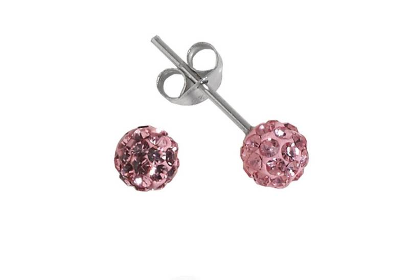 Impala Paar Ohrstecker Bonnie 5 mm mit Kristallsteinen von Preciosa, Silberschmuck für Damen mit Kristallsteinen von Impala