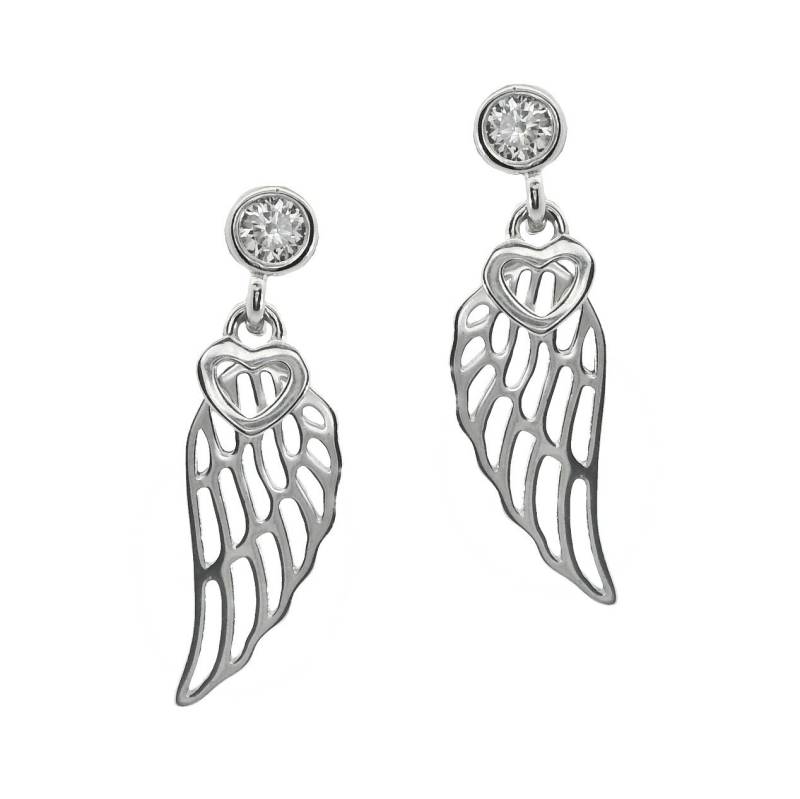 Impala Paar Ohrstecker Wing Ohrstecker Flügel aus 925 Silber, 925 Sterling Silber rhodiniert, Schmuck für Mädchen und Frauen von Impala
