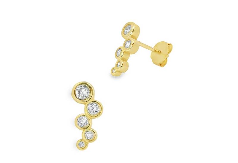 Impala Paar Ohrstecker Zaza aus 925 Silber vergoldet – 12 mm, 925 Sterling Silber vergoldet, Silberohrringe für Damen von Impala