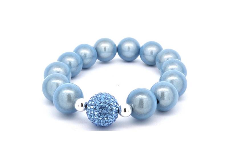 Impala Perlenarmband Glanzvolles 14-mm Perlenarmband mit funkelnder Shamballa-Perle von Impala