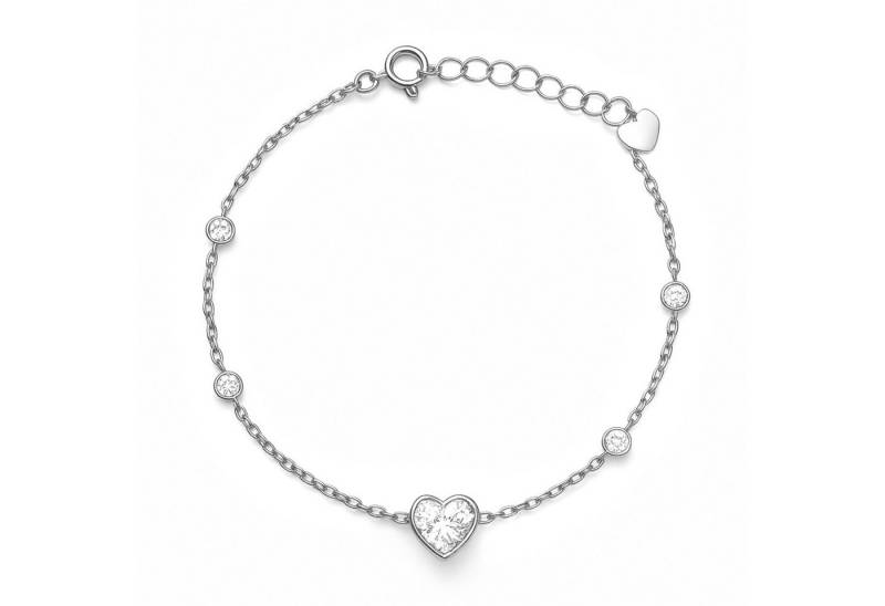 Impala Silberarmband Amora Spark aus 925 Silber mit Herz & Zirkonia von Impala