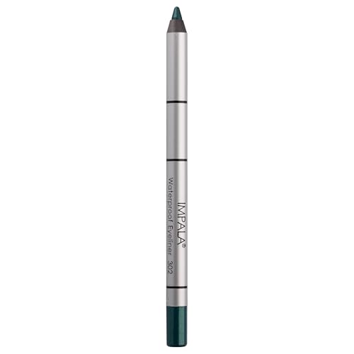IMPALA | Wasserdichter cremiger Eyeliner Smaragdgrün 302 |Definierter Konturenstrich oder rauchiger Effekt|Dichte und cremige Textur, einfach aufzutragen| lang anhaltende und wasserfeste Farbe von IMPALA
