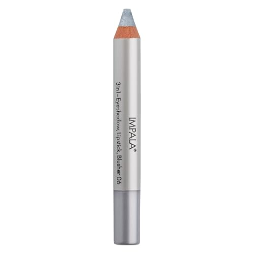 IMPALA | Jumbo 3-in-1-Stift, Farbe 06 Helles Silber | Lidschatten, Lippenstift und Rouge | Perfekte Verblendbarkeit | Weiche, lang anhaltende Textur | Intensive Farben | Einfach anzuwenden von IMPALA