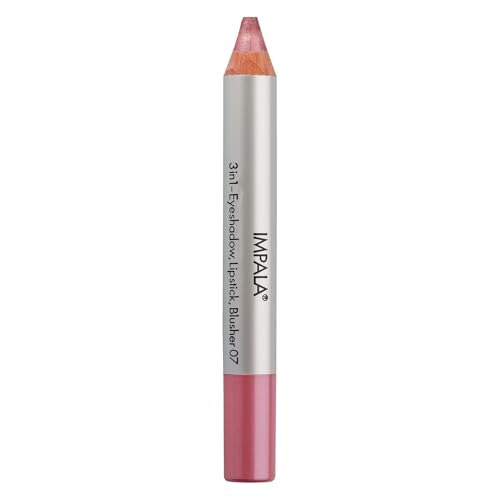 Impala 3-in-1 Jumbo Stift | Lidschatten, Lippenstift und Rouge | Geschmeidige Textur und Lange Lebensdauer | Intensive Farben | Farbe 07 Rosa von IMPALA